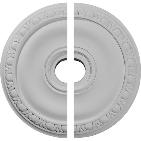 Ekena Millwork Jackson Ceiling Medallion, Two Piece (Fits Canopies up to 5 1/8"), 20"OD x 3 5/8"ID x 1"P CM20JA2